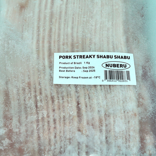 pork belly shabu slice 1kg